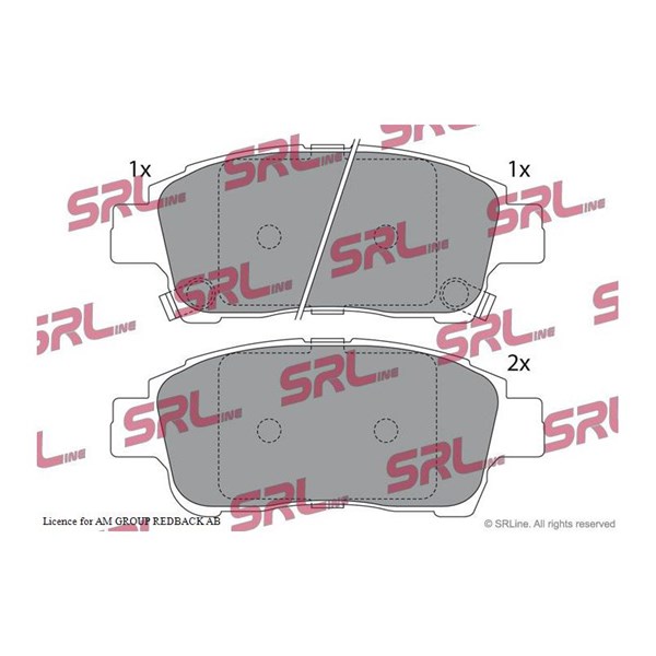 Bromsbeläggsats, Framaxel Srline S70-0172 SRLine