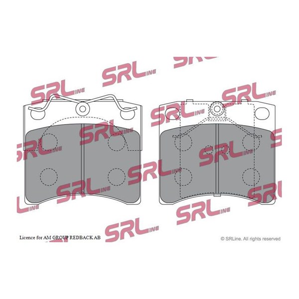 Bromsbeläggsats, Framaxel Srline S70-0176 SRLine