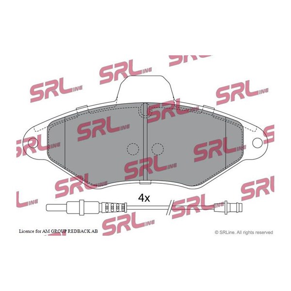 Bromsbeläggsats, Framaxel Srline S70-0179 SRLine