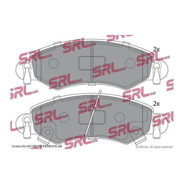 Bromsbeläggsats, Framaxel Srline S70-0183 SRLine