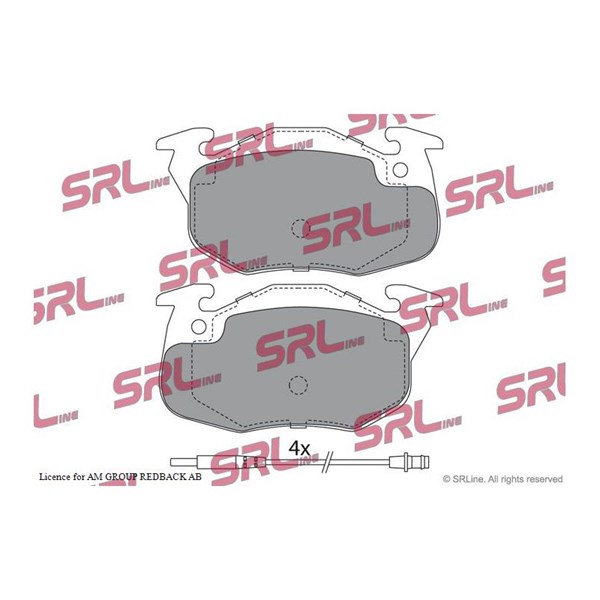 Bromsbeläggsats Solid, Framaxel Srline S70-0185 SRLine