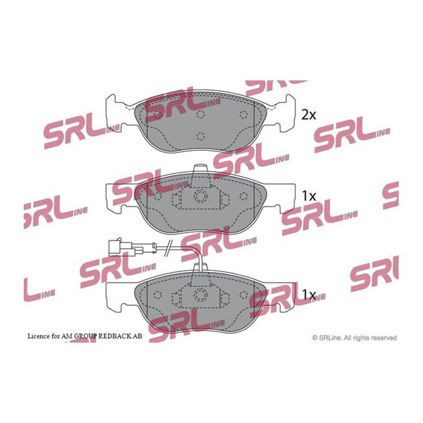 Bromsbeläggsats, Framaxel Srline S70-0191 SRLine