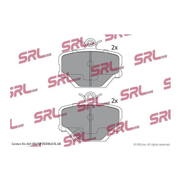 Bromsbeläggsats, Framaxel Srline S70-0199 SRLine