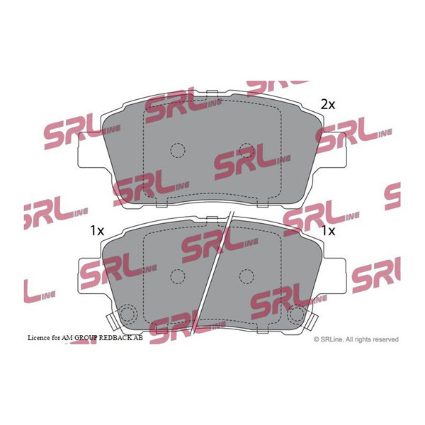 Bromsbeläggsats, Framaxel Srline S70-0210 SRLine