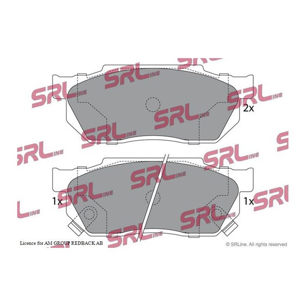 Bromsbeläggsats, Framaxel Srline S70-0211 SRLine