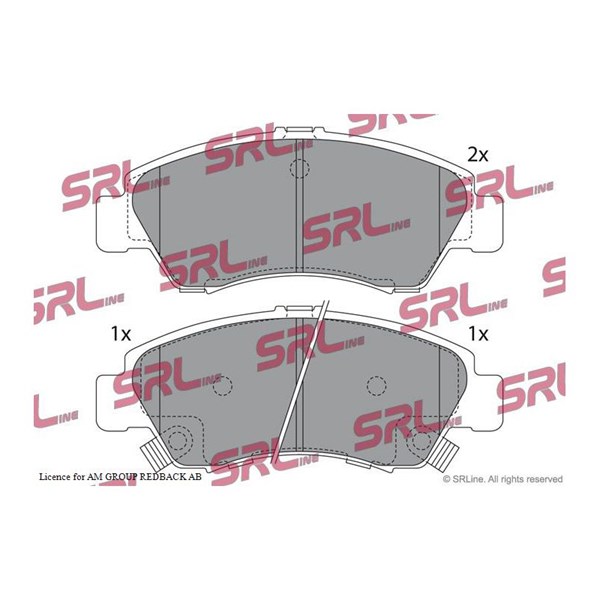 Bromsbeläggsats, Framaxel Srline S70-0232 SRLine