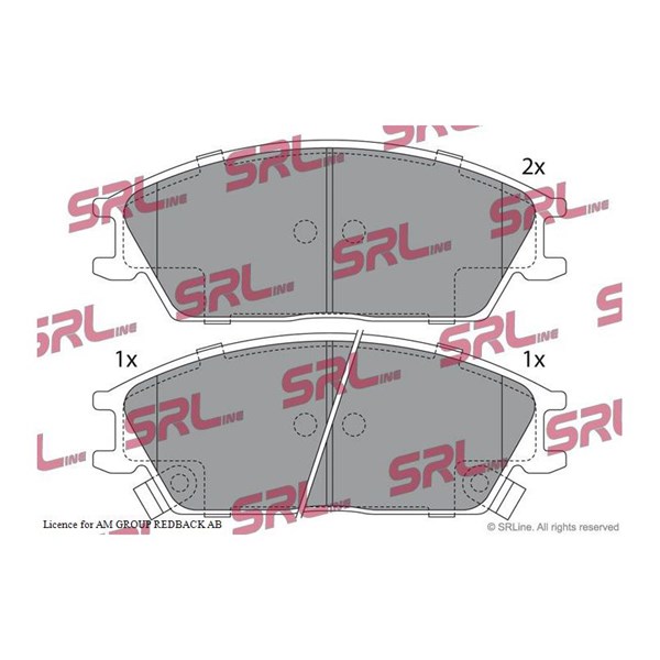 Bromsbeläggsats, Framaxel Srline S70-0233 SRLine