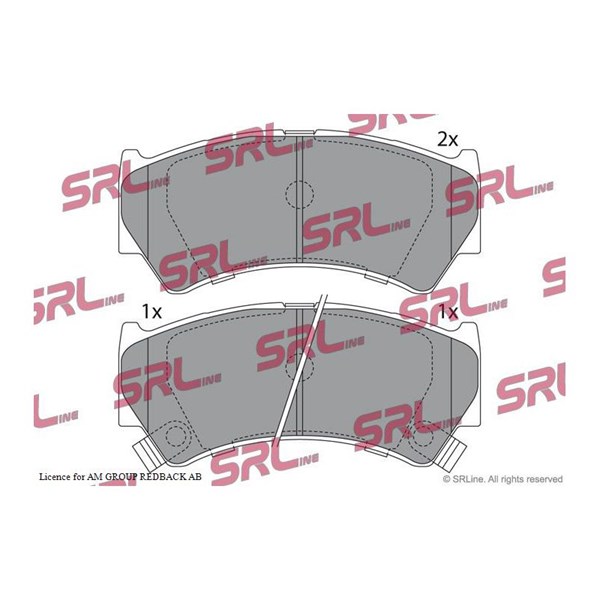 Bromsbeläggsats, Framaxel Srline S70-0242 SRLine