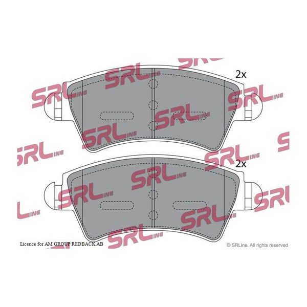 Bromsbeläggsats, Framaxel Srline S70-0245 SRLine