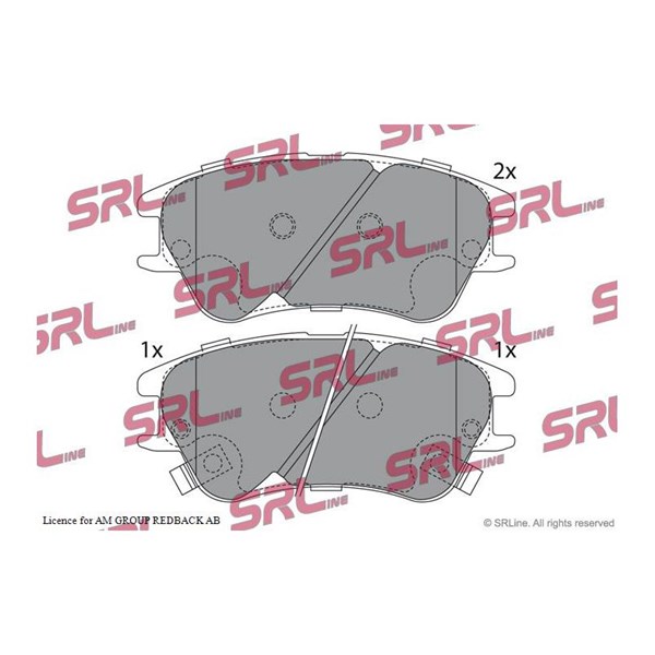 Bromsbeläggsats, Framaxel Srline S70-0259 SRLine