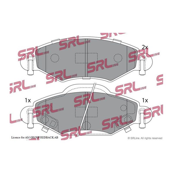 Bromsbeläggsats, Framaxel Srline S70-0282 SRLine