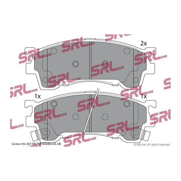 Bromsbeläggsats, Framaxel Srline S70-0320 SRLine
