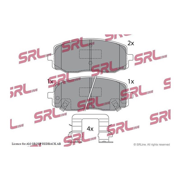 Bromsbeläggsats, Framaxel Srline S70-0332 SRLine