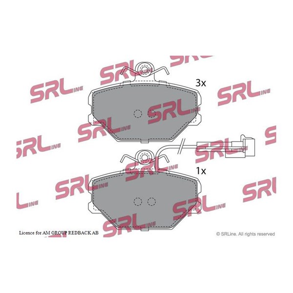 Bromsbeläggsats, Framaxel Srline S70-0335 SRLine