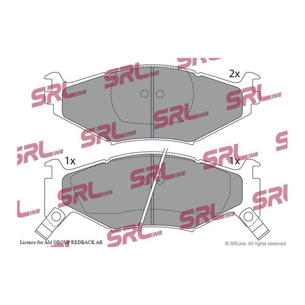 Bromsbeläggsats, Framaxel Srline S70-0386 SRLine
