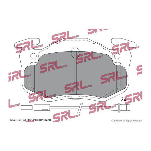 Bromsbeläggsats, Framaxel Srline S70-0391 SRLine
