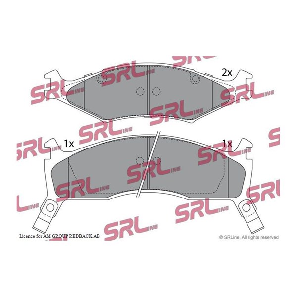 Bromsbeläggsats, Framaxel Srline S70-0401 SRLine