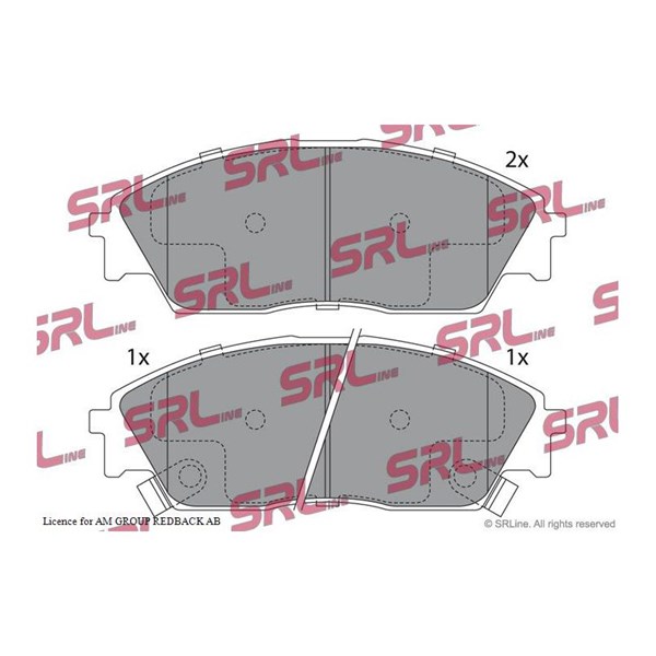 Bromsbeläggsats, Framaxel Srline S70-0402 SRLine