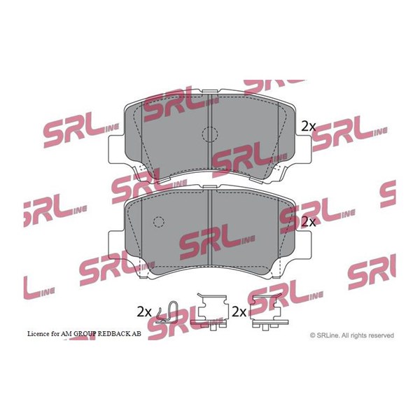 Bromsbeläggsats, Framaxel Srline S70-0429 SRLine