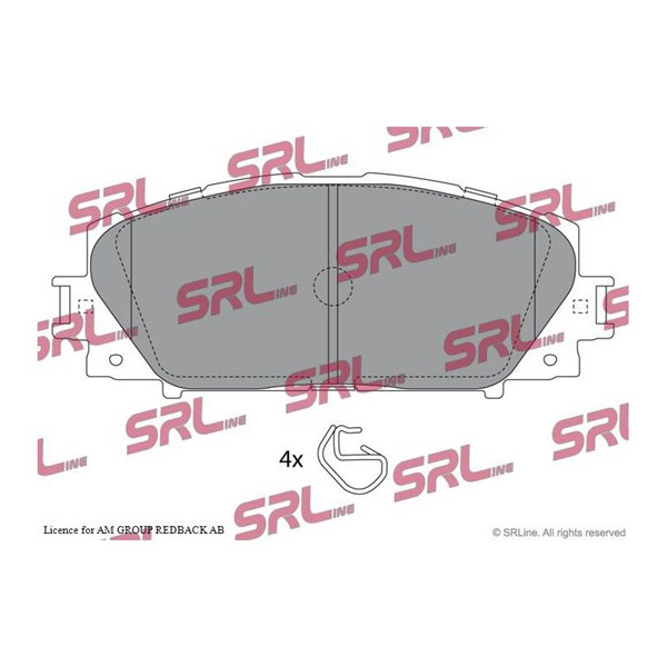 Bromsbeläggsats, Framaxel Srline S70-0438 SRLine