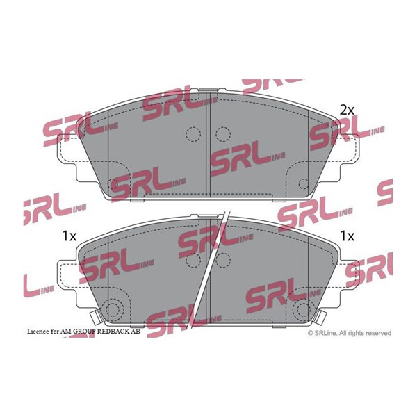 Bromsbeläggsats, Framaxel Srline S70-0462 SRLine