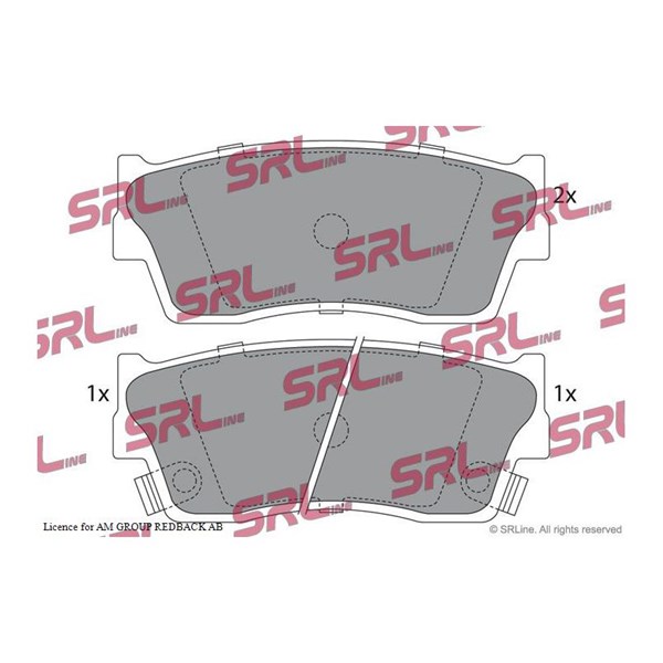 Bromsbeläggsats, Framaxel Srline S70-0476 SRLine