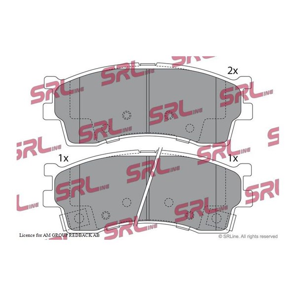 Bromsbeläggsats, Framaxel Srline S70-0519 SRLine