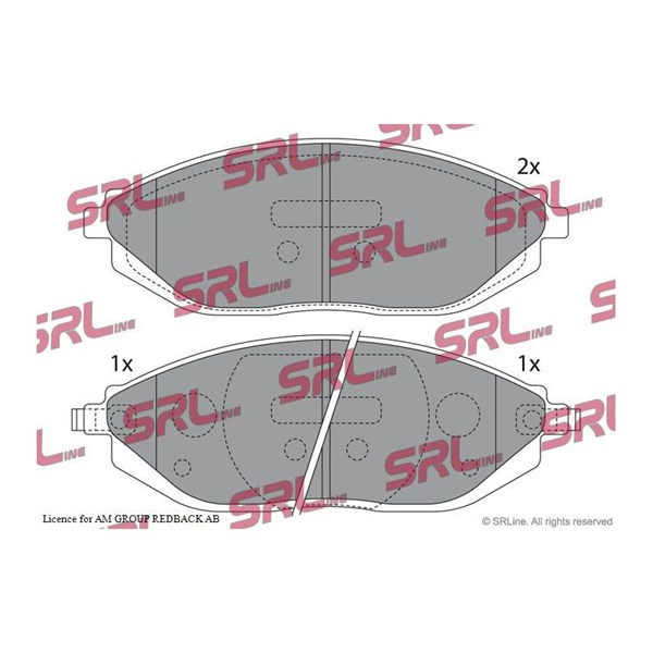 Bromsbeläggsats, Framaxel Srline S70-0563 SRLine
