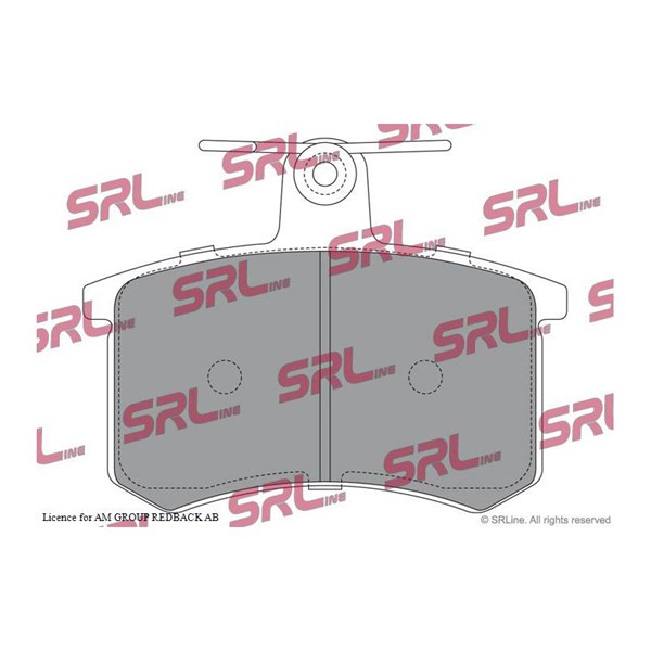 Bromsbeläggsats Solid, Bakaxel Srline S70-1023 SRLine