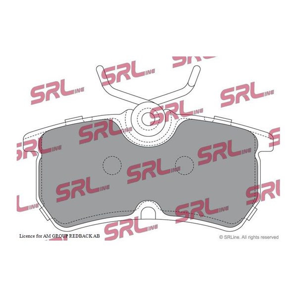 Bromsbeläggsats, Bakaxel Srline S70-1059 SRLine