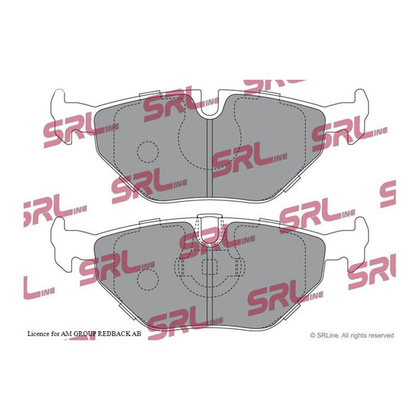 Bromsbeläggsats, Bakaxel Srline S70-1083 SRLine