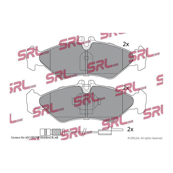 Bromsbeläggsats, Bakaxel Srline S70-1088 SRLine