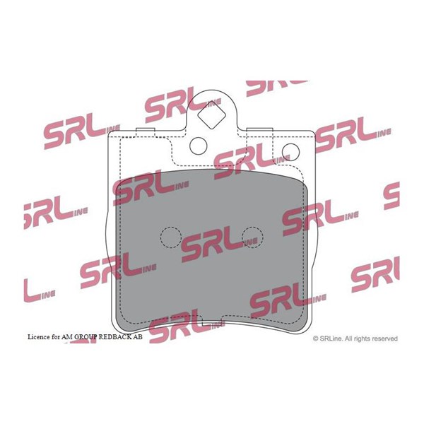 Bromsbeläggsats, Bakaxel Srline S70-1097 SRLine