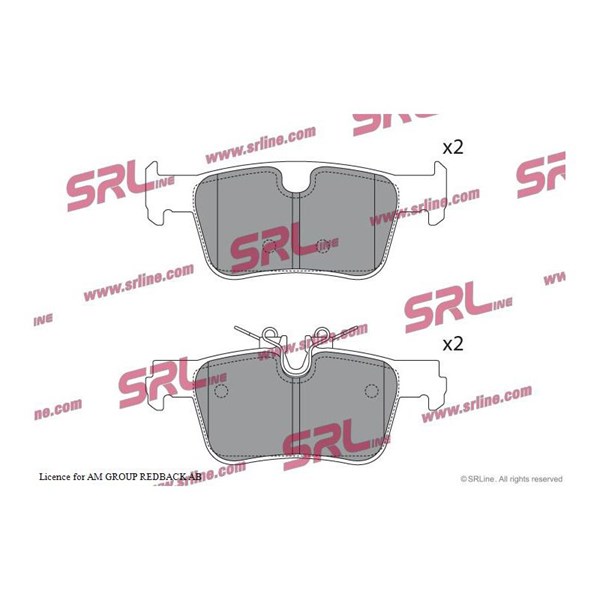 Bromsbeläggsats, Bakaxel Srline S70-1101 SRLine