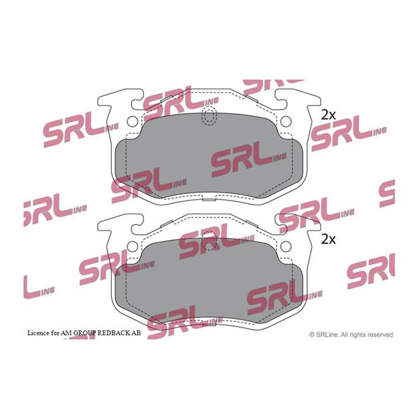 Bromsbeläggsats, Bakaxel Srline S70-1103 SRLine