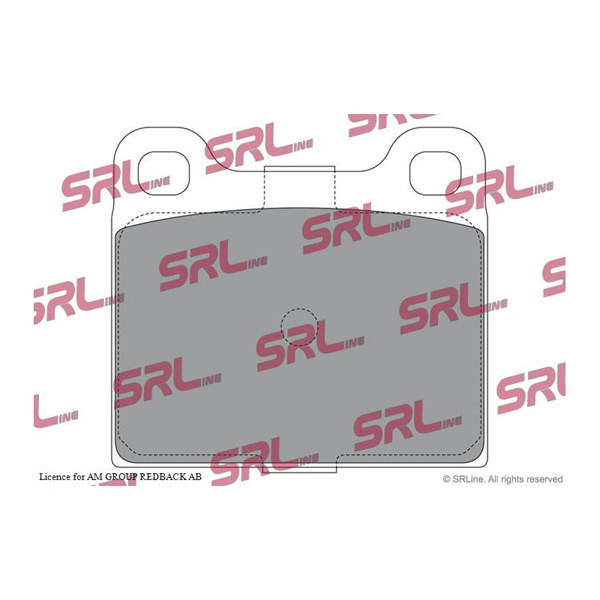 Bromsbeläggsats, Bakaxel, Framaxel Srline S70-1107 SRLine