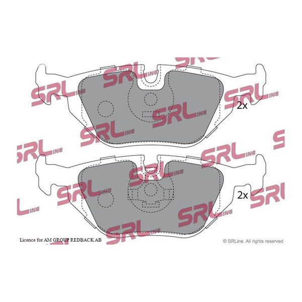 Bromsbeläggsats, Bakaxel Srline S70-1154 SRLine