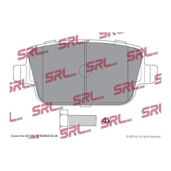 Bromsbeläggsats, Bakaxel Srline S70-1236 SRLine
