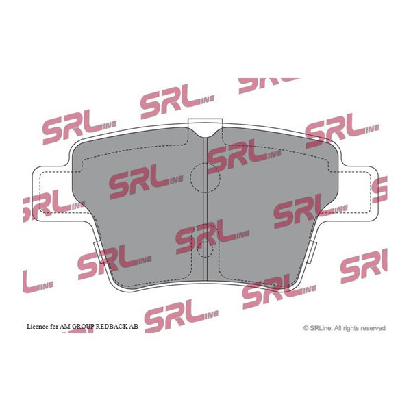 Bromsbeläggsats, Bakaxel Srline S70-1343 SRLine