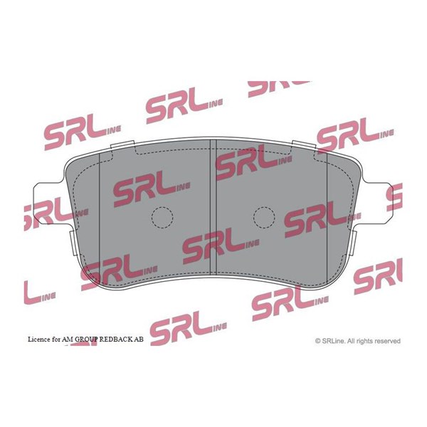 Bromsbeläggsats, Bakaxel Srline S70-1354 SRLine