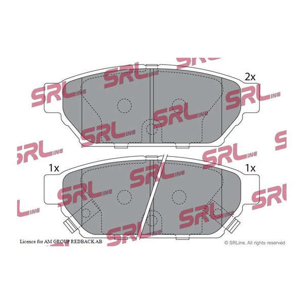 Bromsbeläggsats, Bakaxel Srline S70-1388 SRLine
