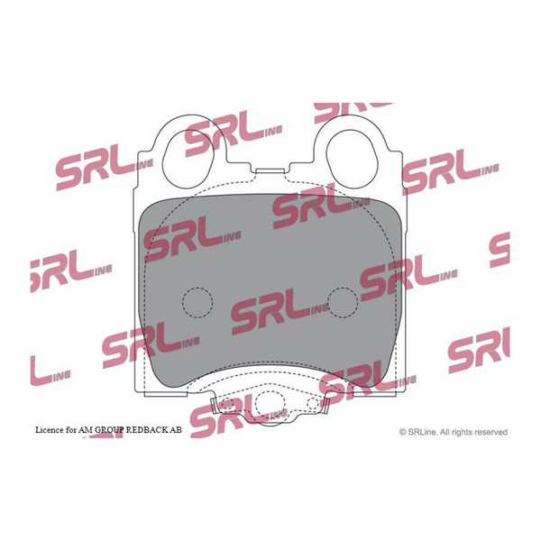 Bromsbeläggsats, Bakaxel Srline S70-1425 SRLine