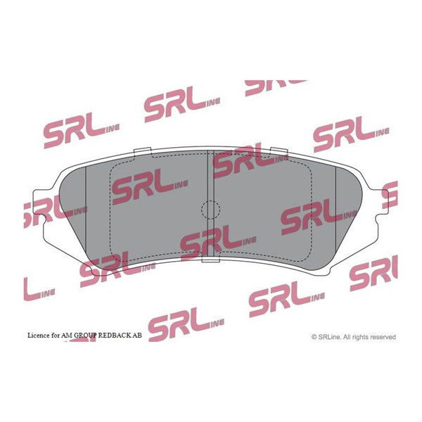 Bromsbeläggsats, Bakaxel Srline S70-1455 SRLine