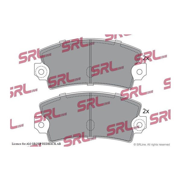 Bromsbeläggsats, Bakaxel Srline S70-1460 SRLine