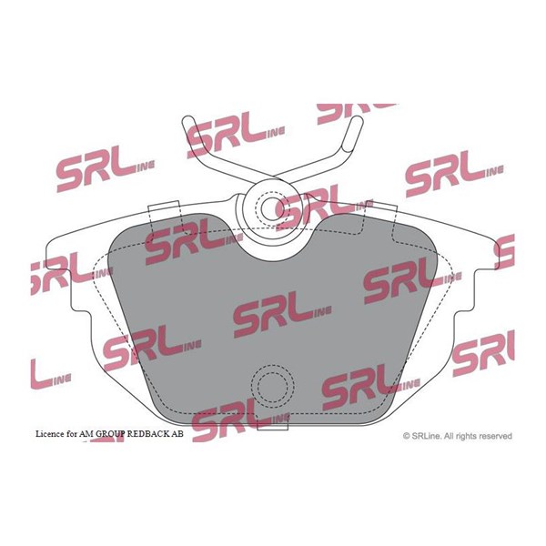 Bromsbeläggsats, Bakaxel Srline S70-1522 SRLine