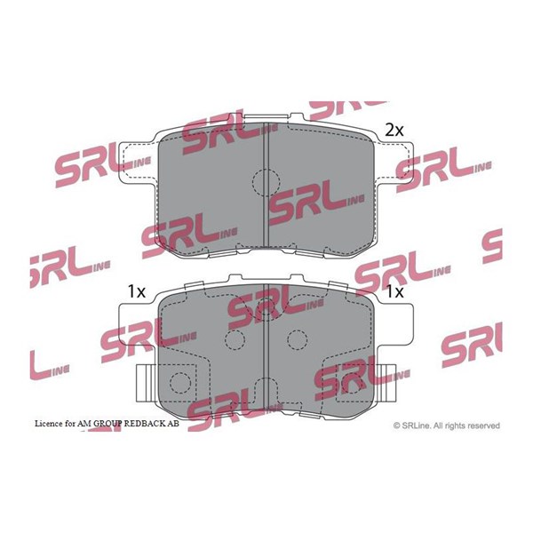 Bromsbeläggsats, Bakaxel Srline S70-1537 SRLine