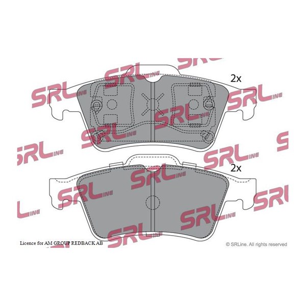 Bromsbeläggsats, Bakaxel Srline S70-2025 SRLine