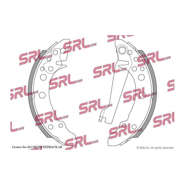 Bromsbackar, sats, Bakaxel Srline S72-1002 SRLine