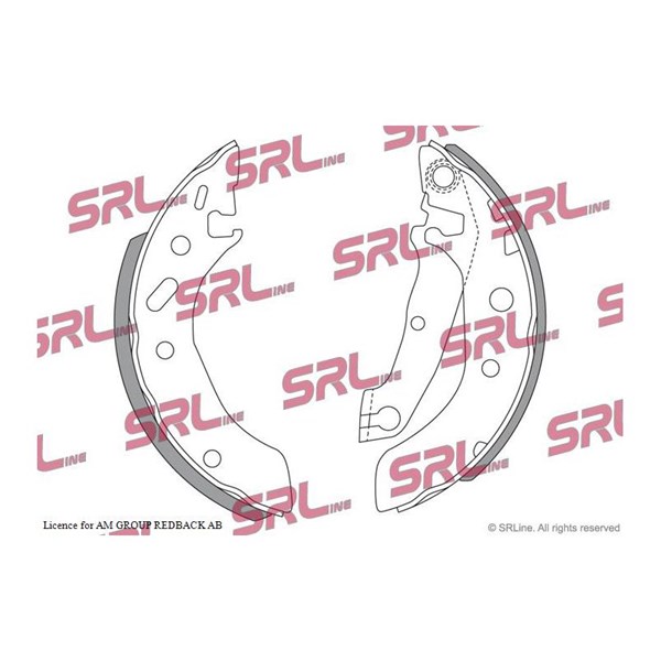 Bromsbackar, sats, Bakaxel Srline S72-1018 SRLine