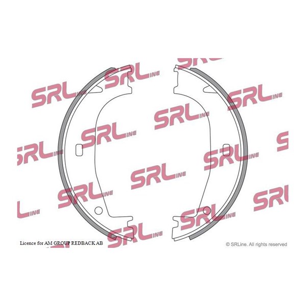 Bromsbackar, sats, Bakaxel Srline S72-1035 SRLine
